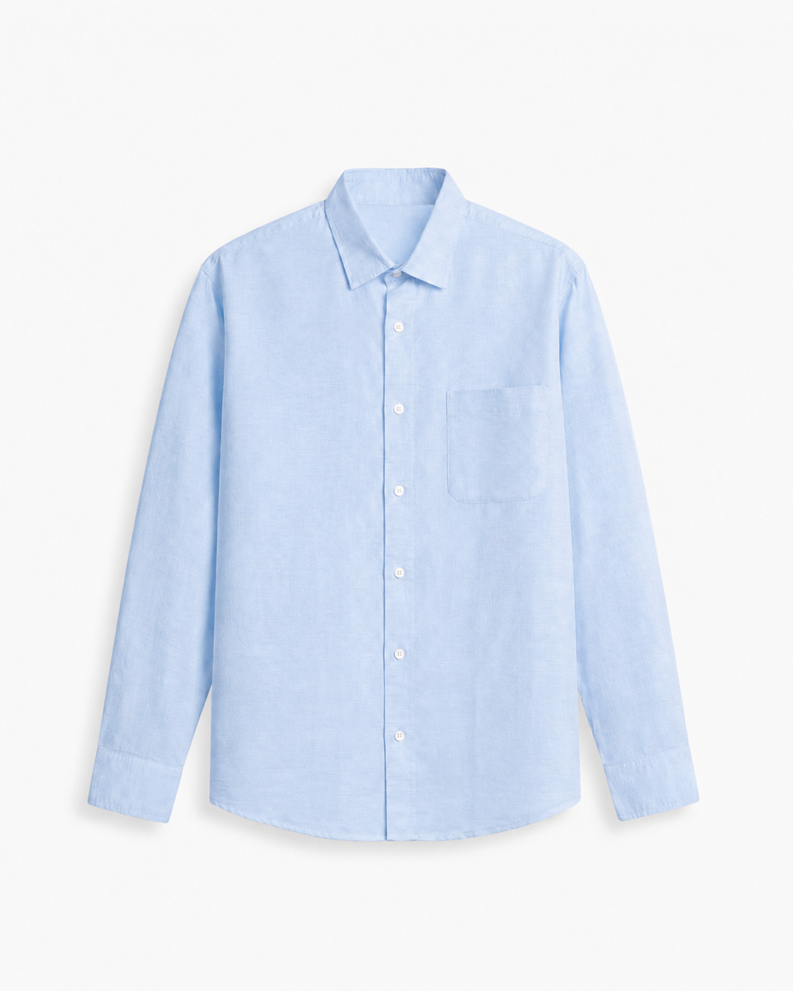 Ice Blue 100% Linen 60 Lea Shirt - Warft
