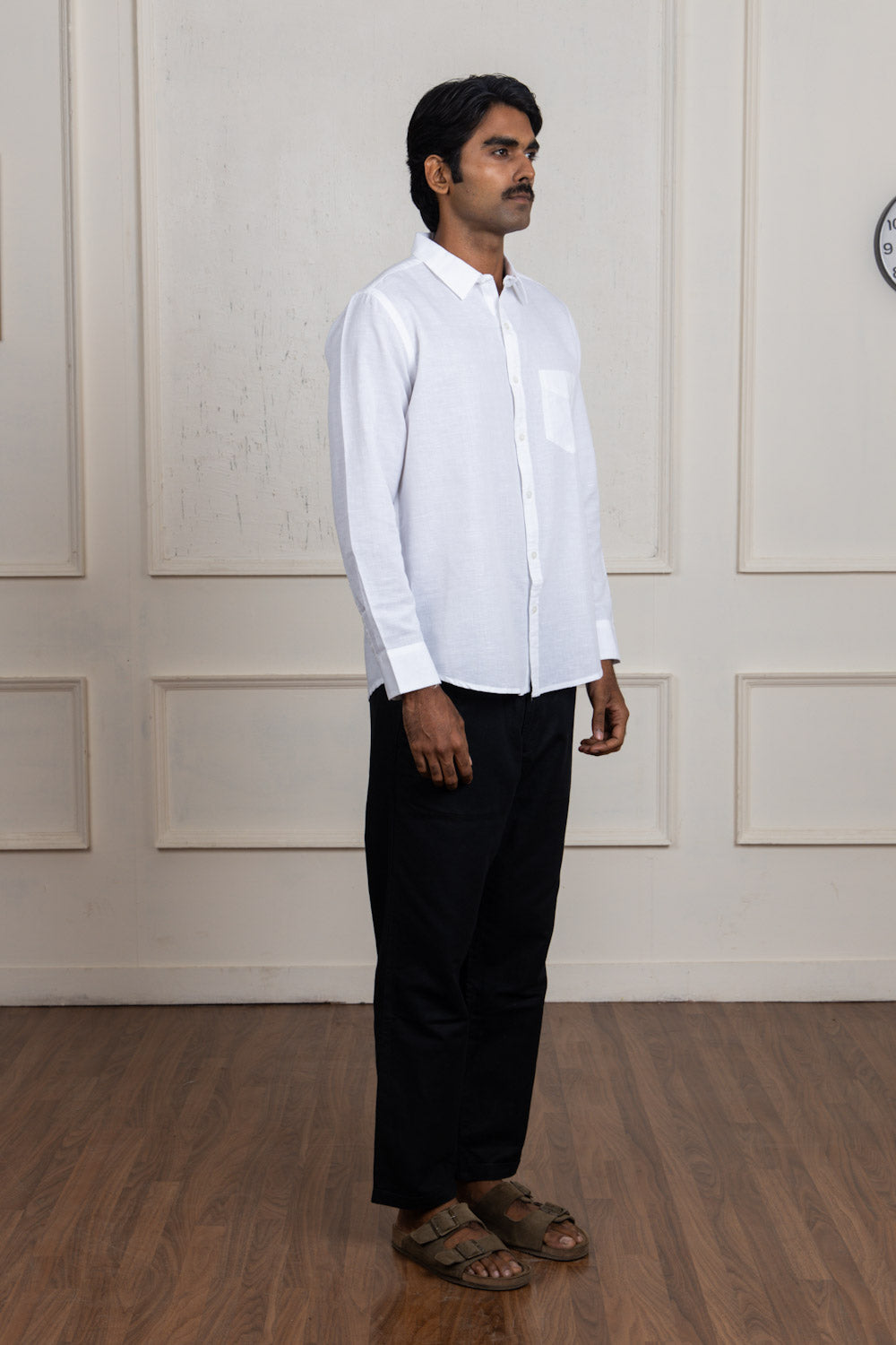 White Solid Cotton Shirt