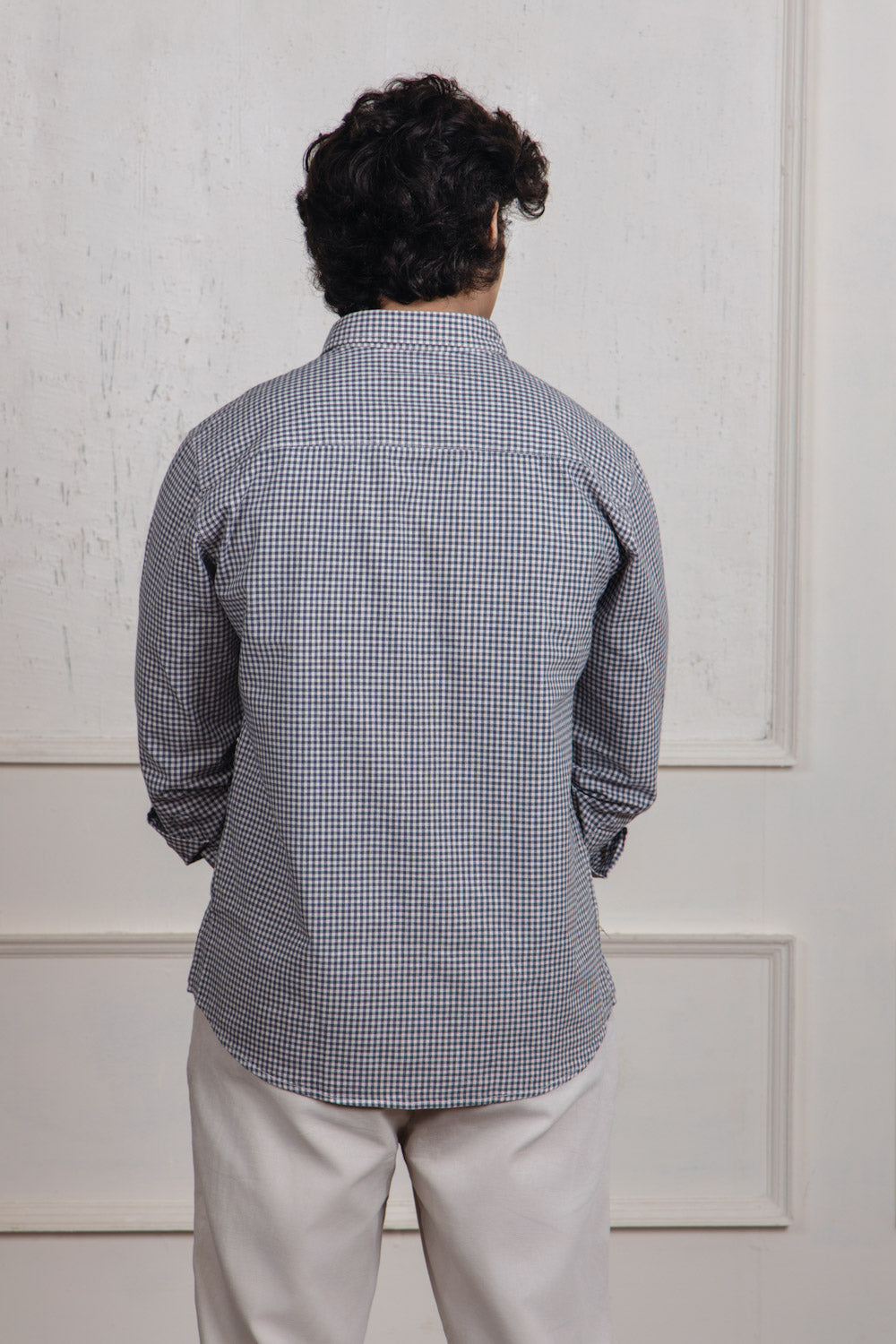 White Checkered Cotton Shirt