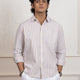 Beige Striped Cotton Shirt