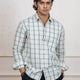 White & Green Checkered Shirt