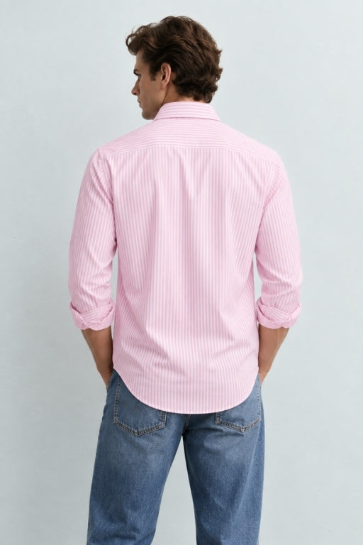 Pink Striped Pure Cotton Shirt