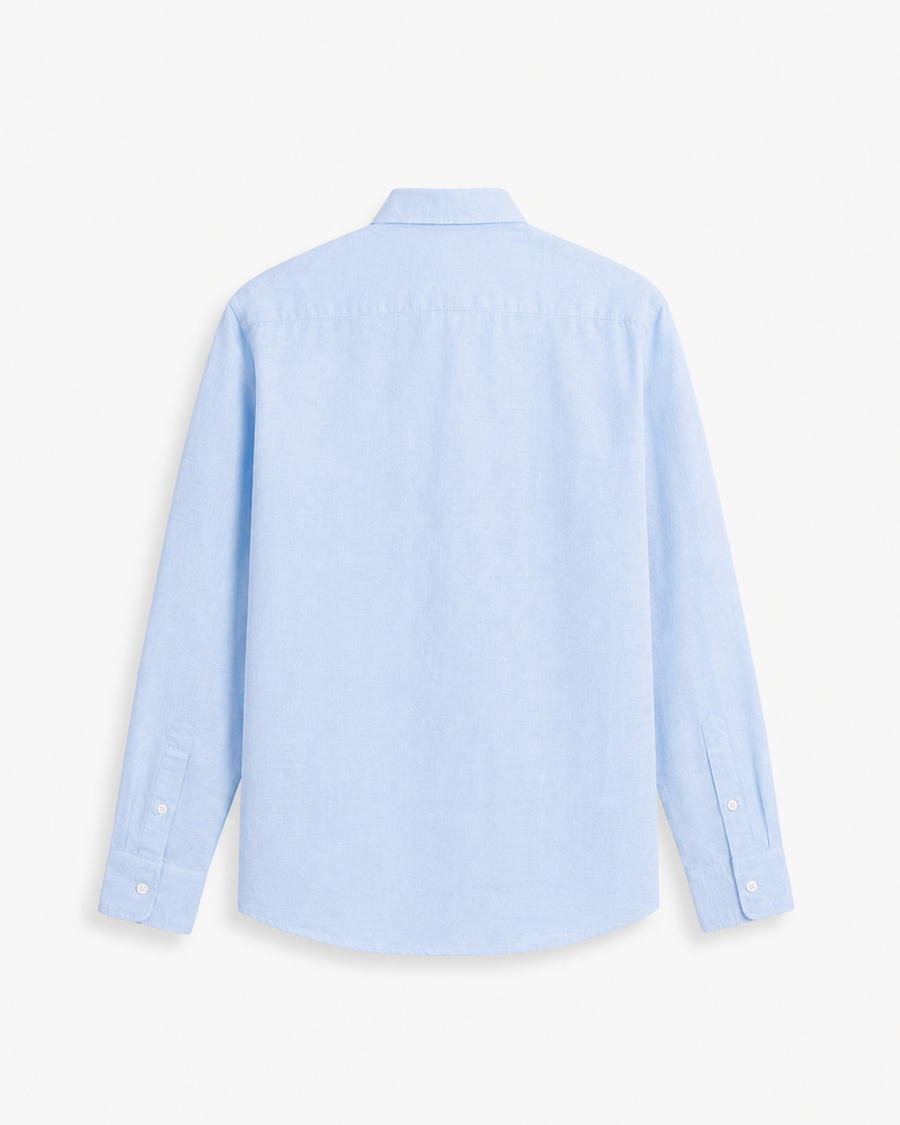 Ice Blue 100% Linen 60 Lea Shirt - Warft