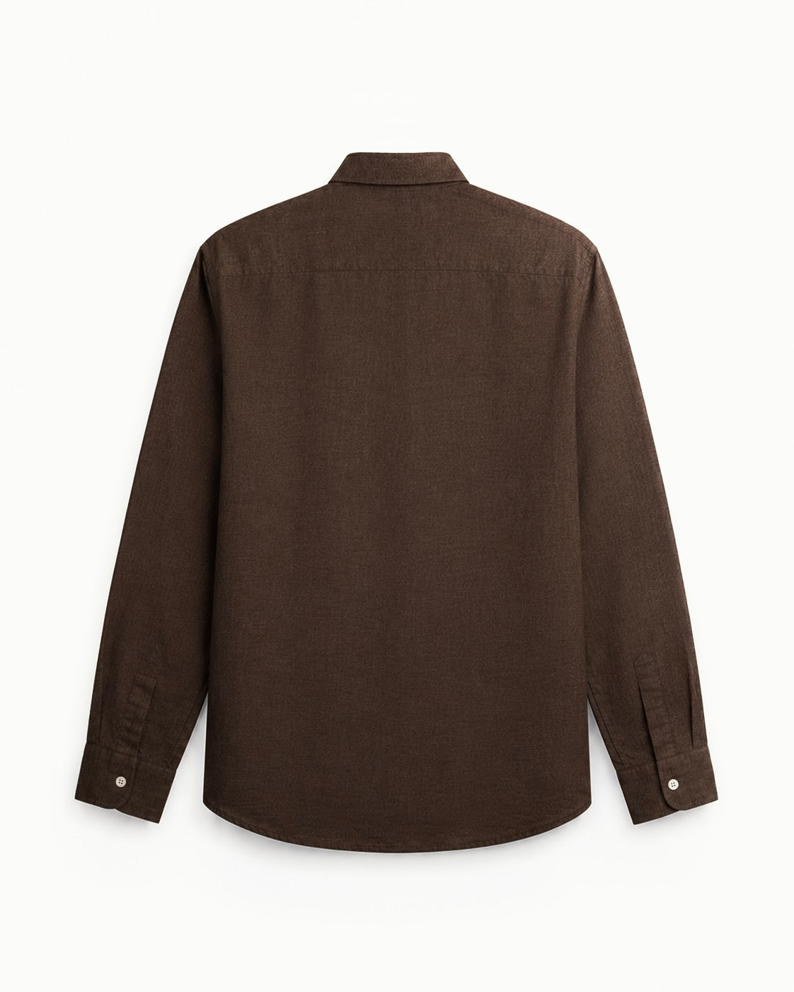 Wood Brown Linen Blend Shirt