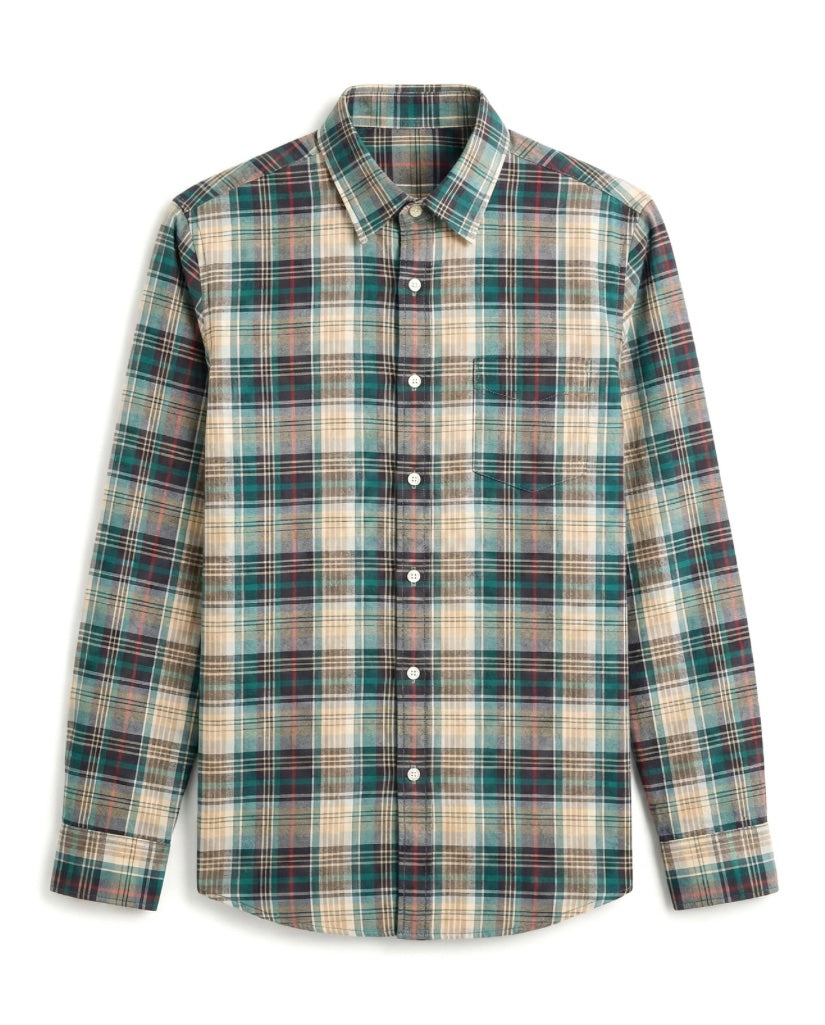 Green Blue Checkered Cotton Shirt