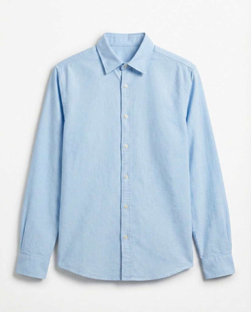 Oxford Blue Pure Cotton Shirt