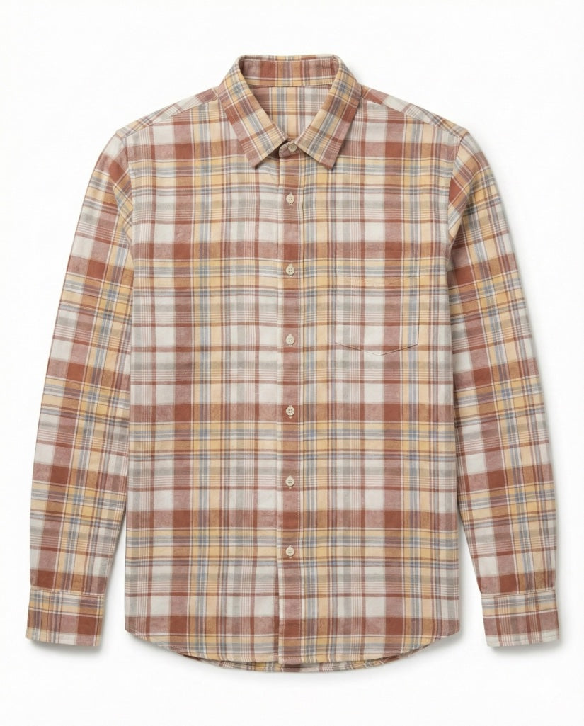Red White Checkered Cotton Shirt