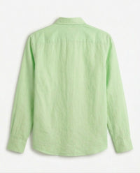 P Green Cotton Linen Blend Shirt