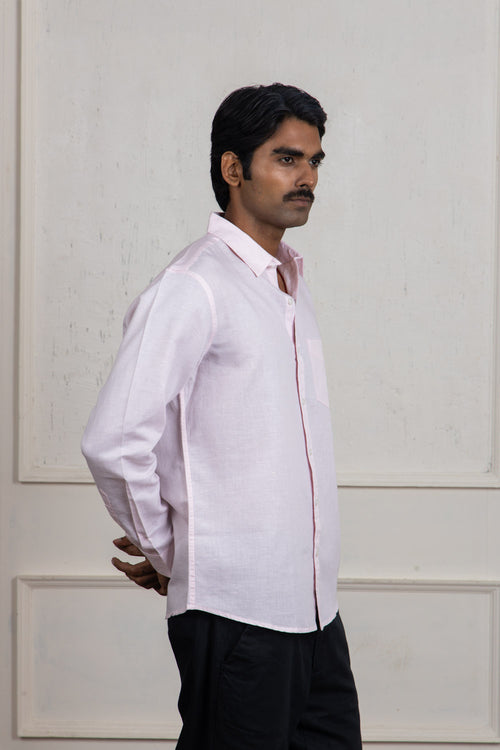 Pink & White Cotton Shirt