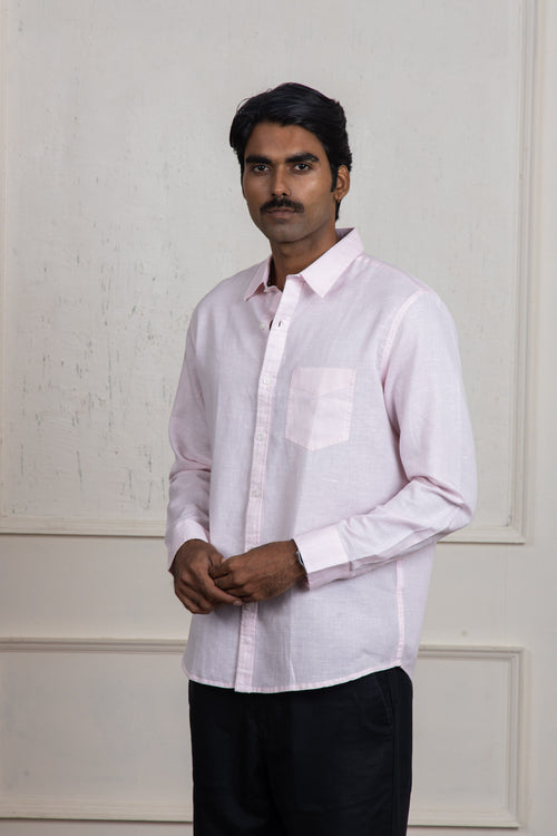 Pink & White Cotton Shirt
