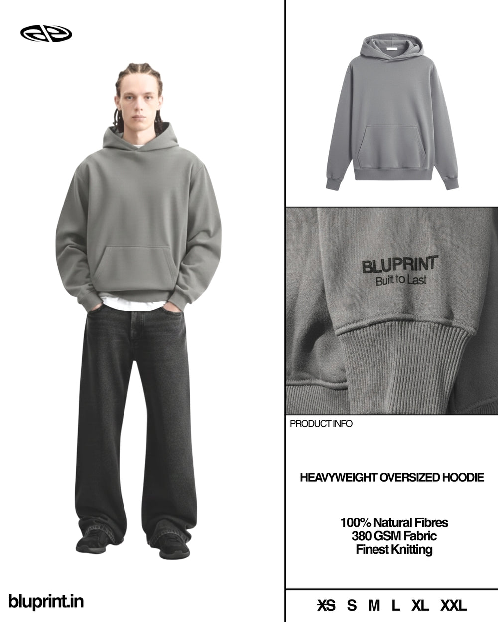 Heavyweight Oversized Hoodie (Grey)