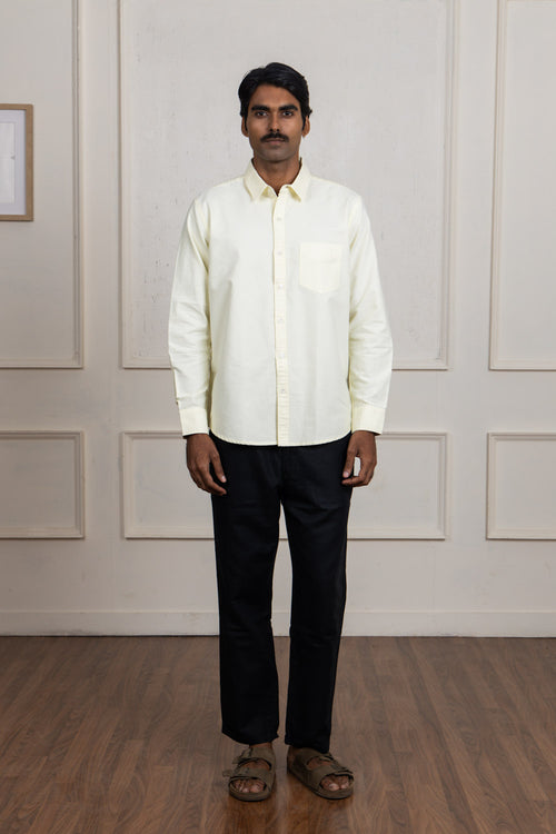 Light Yellow Cotton Shirt