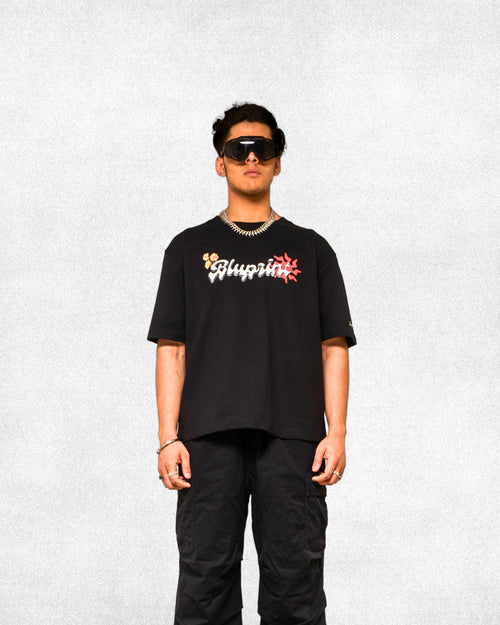 Hustle-Hope Black oversized Tee