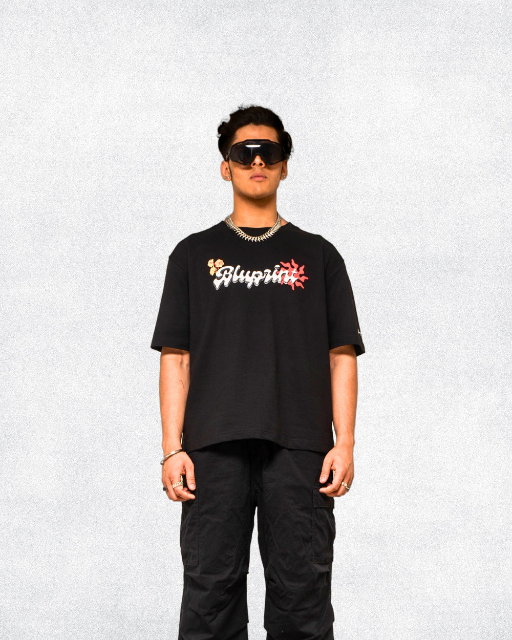 Hustle-Hope Black oversized Tee