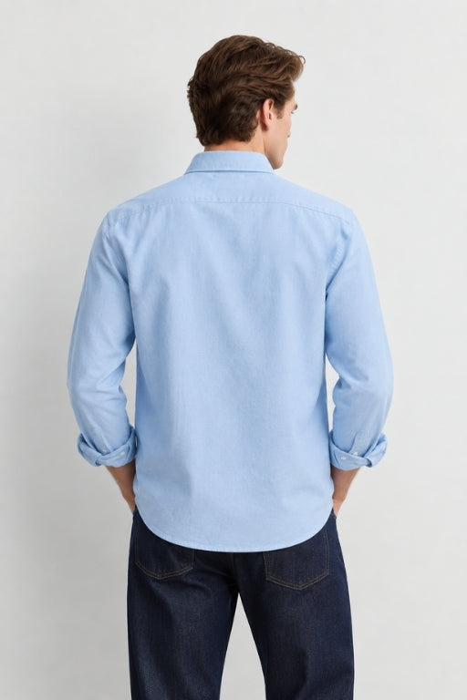 Oxford Blue Pure Cotton Shirt