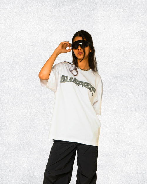 Hue Reptile - Pearl White Oversized Tee