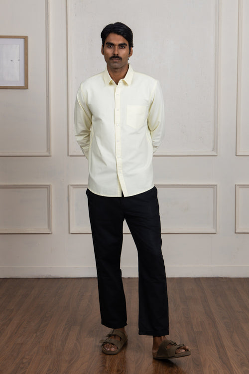 Light Yellow Cotton Shirt