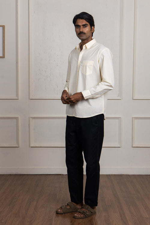 Light Yellow Cotton Shirt
