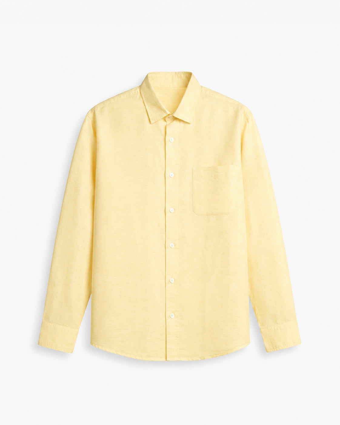 Butter Yellow 100% Linen 60 Lea Shirt - Warft