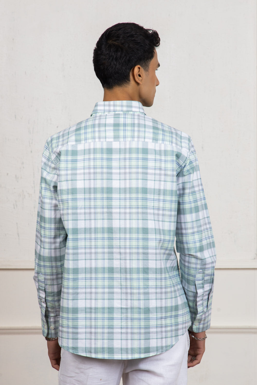 Green White Checkered Shirt
