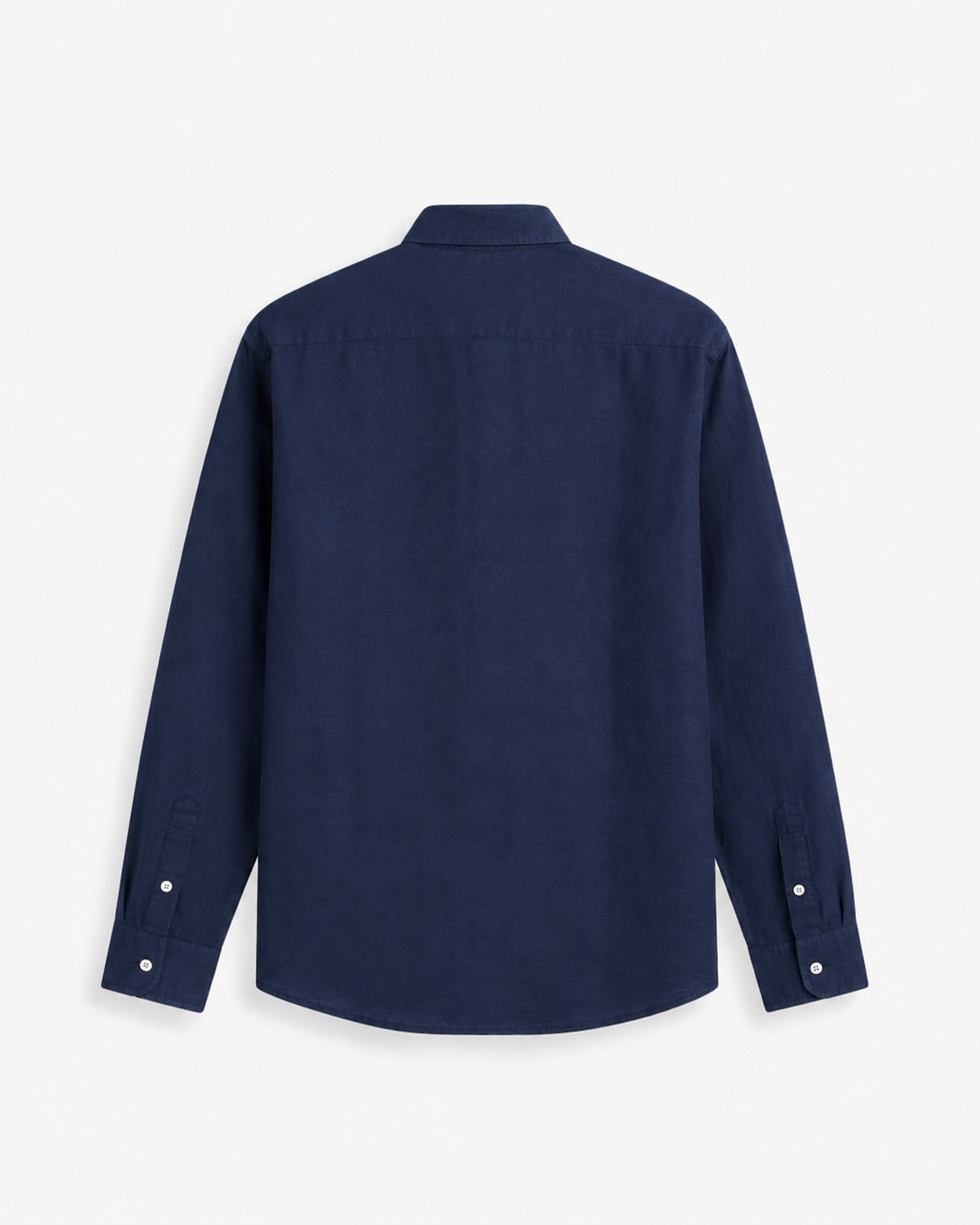 Navy Blue 100% Linen 60 Lea Shirt - Warft