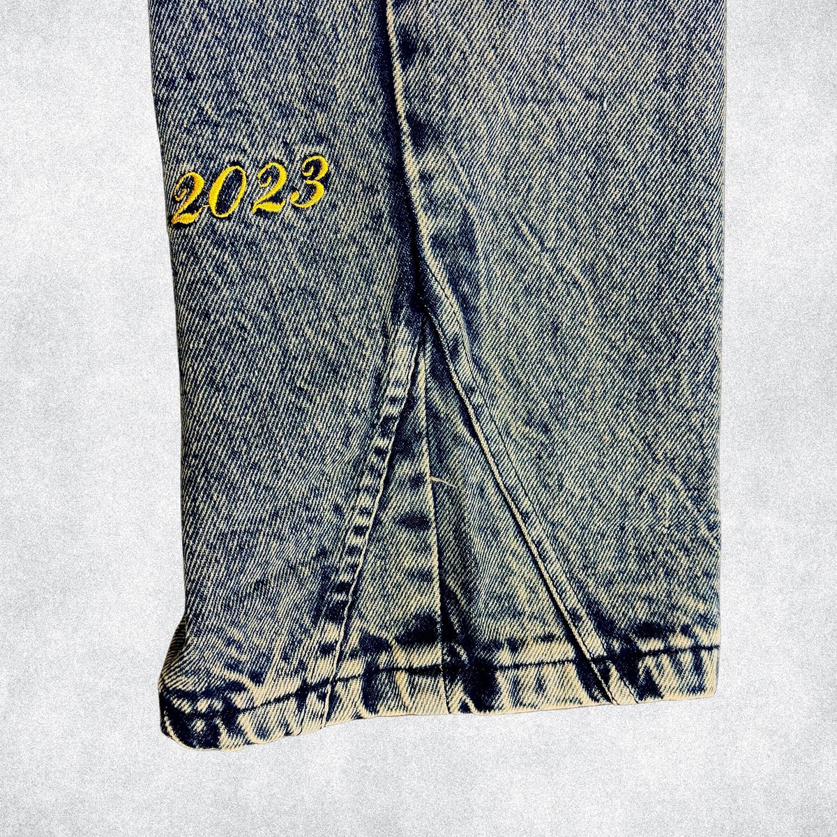 Cobalt blue washed vintage denim