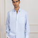 Blue & White Striped Cotton Shirt