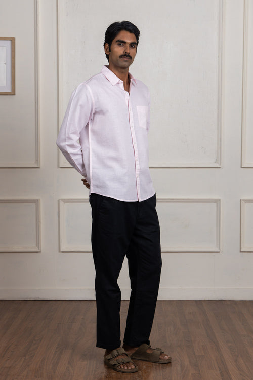 Pink & White Cotton Shirt