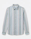 Green & White Striped Cotton Shirt