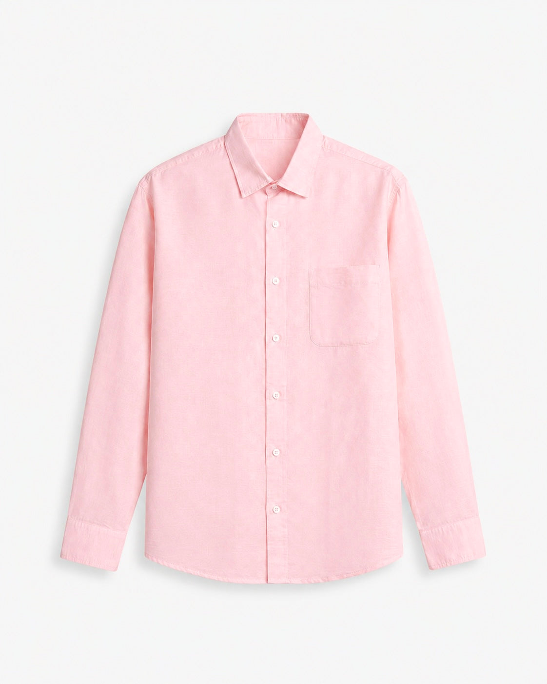 Pink 100% Linen 60 Lea Shirt - Warft
