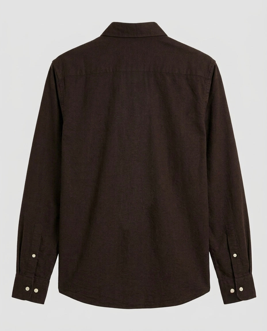 Brown Oxford Pure Cotton Shirt