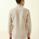 Beige Striped Linen Blend Shirt