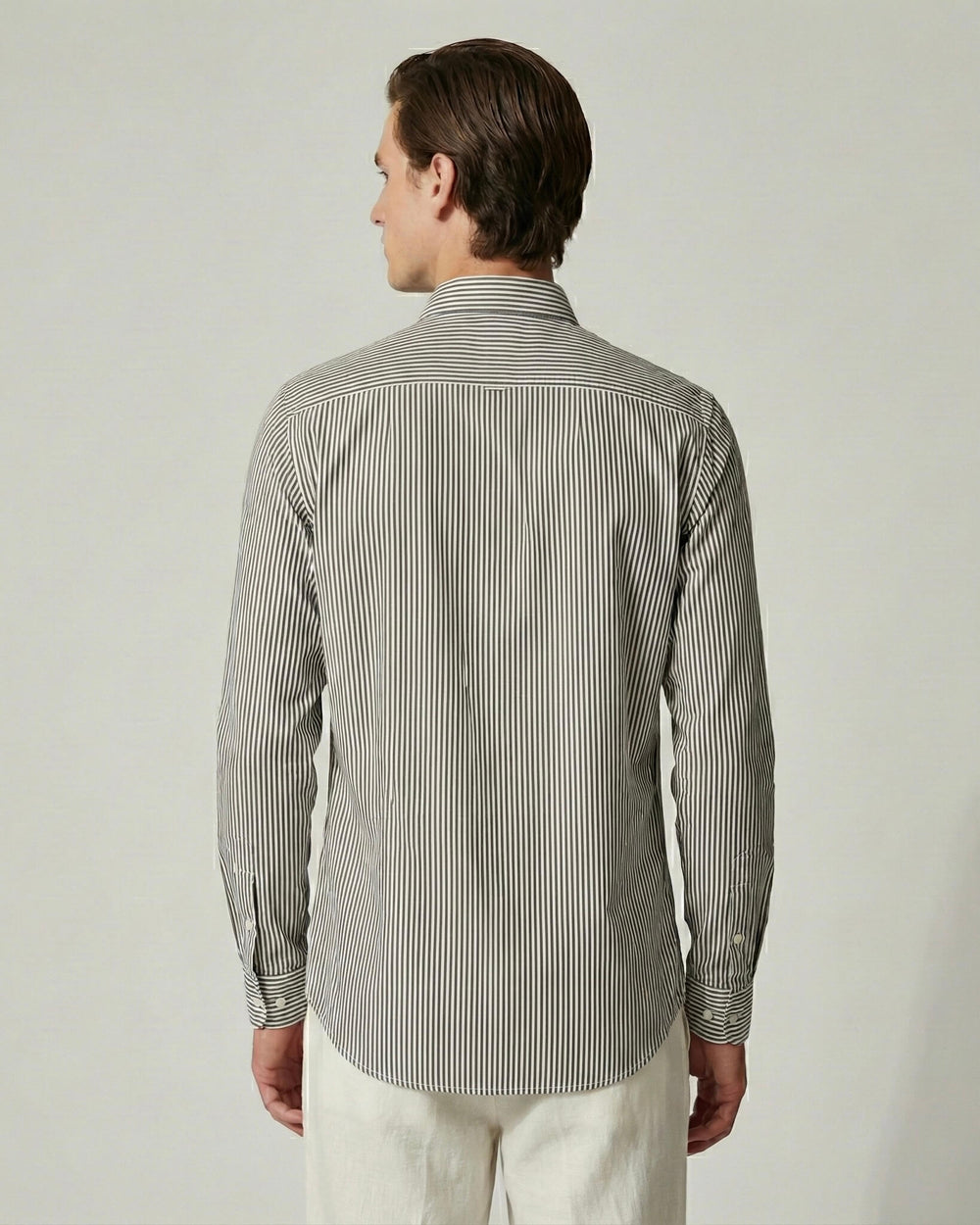 Black Fine Striped Cotton Shirt