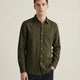 Olive Green Linen Blend Shirt
