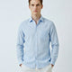 Light Blue Linen Blend Shirt