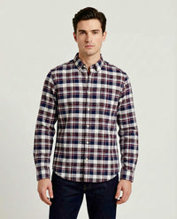 Black Majenta Checkered Cotton Shirt
