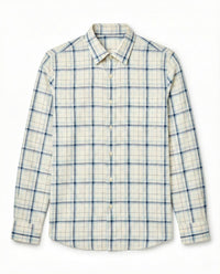 Green White Poplin Checkered Cotton Shirt