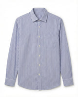 Blue & White Striped Cotton Shirt