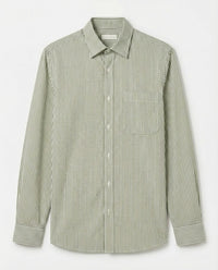 Green Striped Pure Cotton Shirt