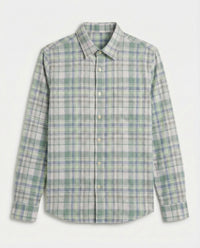 Green White Oxford Checkered Cotton Shirt