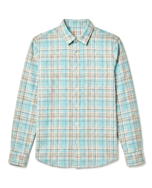 Blue White Checkered Cotton Shirt