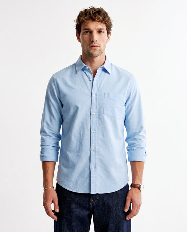 Oxford Blue Pure Cotton Shirt