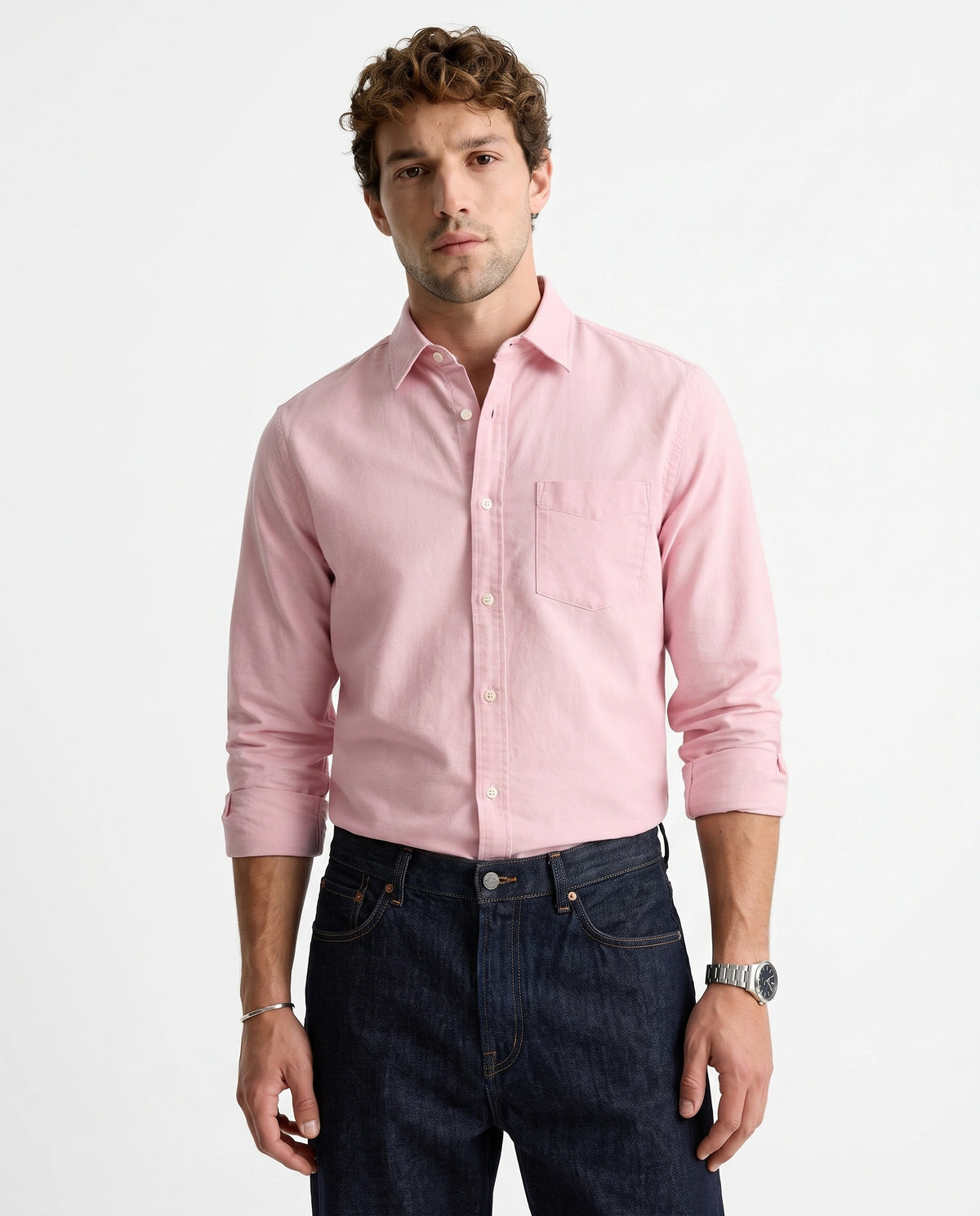 Baby Pink Pure Cotton Shirt