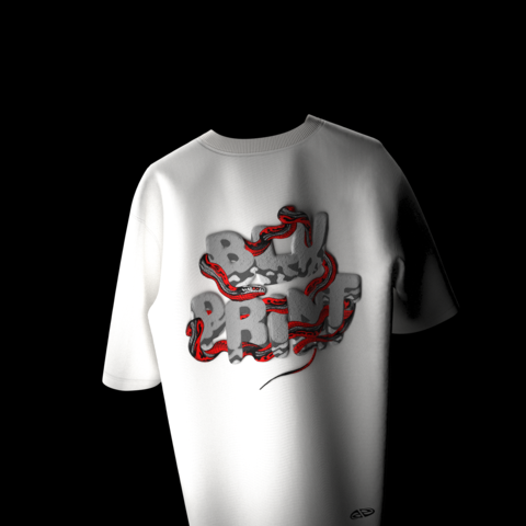 Hue Reptile - Pearl White Oversized Tee